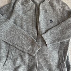 Timberland Heather Gray Zip-Up Jacket